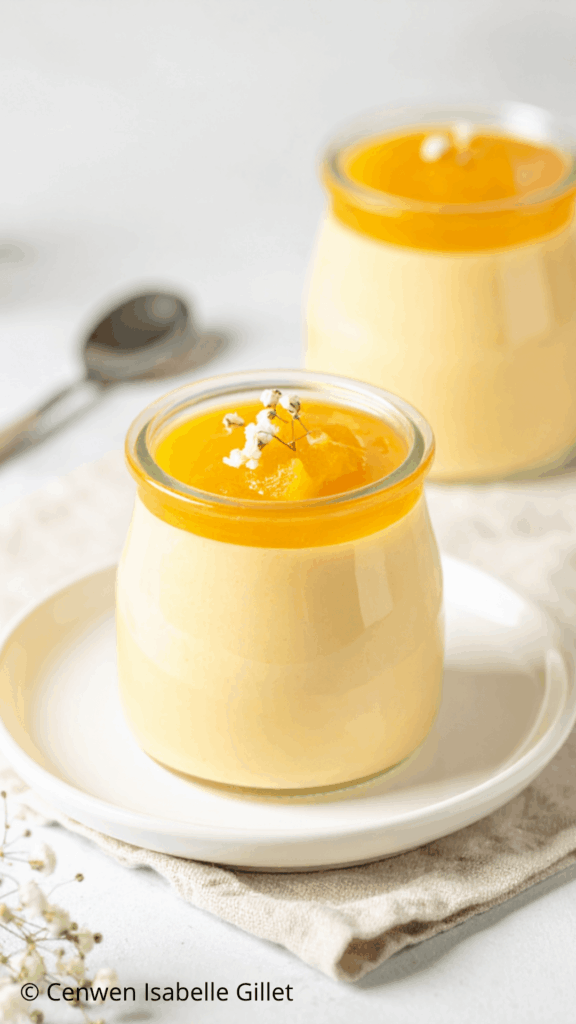 Crème à l'orange dans une verrine
