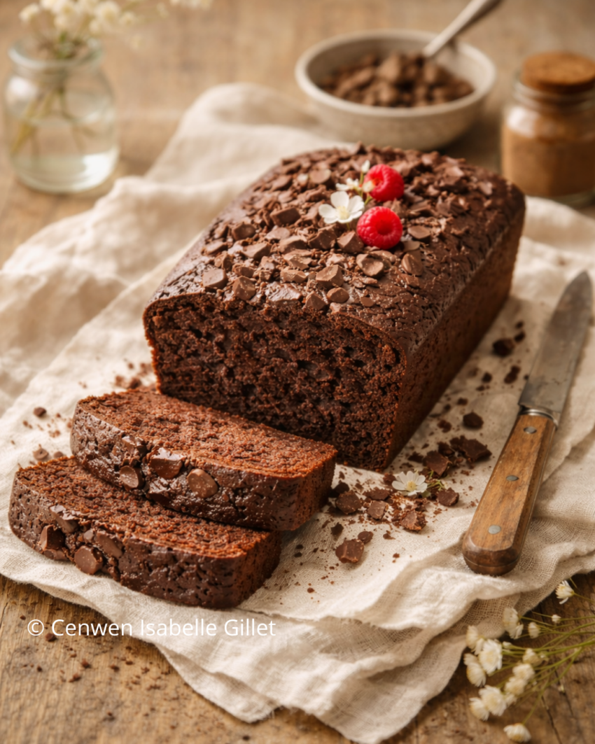Gâteau au chocolat fondant façon Philippe Conticini, texture moelleuse et cœur tendre.