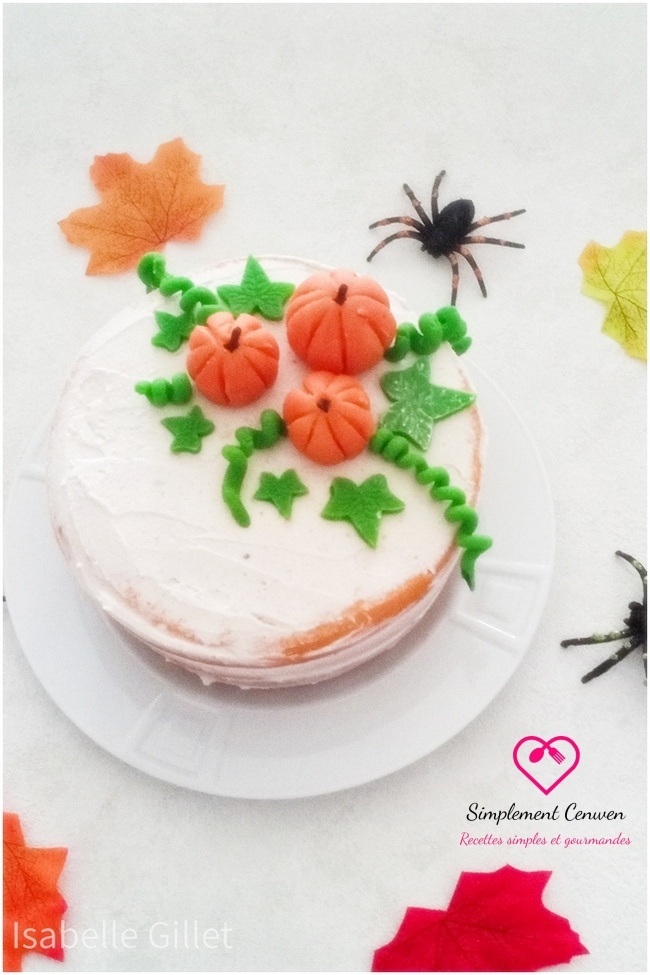 Gâteau d'halloween végan au potiron