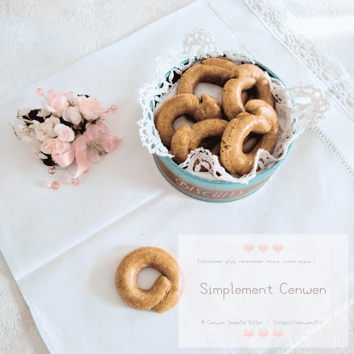 Briclets de Franche-Comté, petits biscuits secs dorés et croustillants.