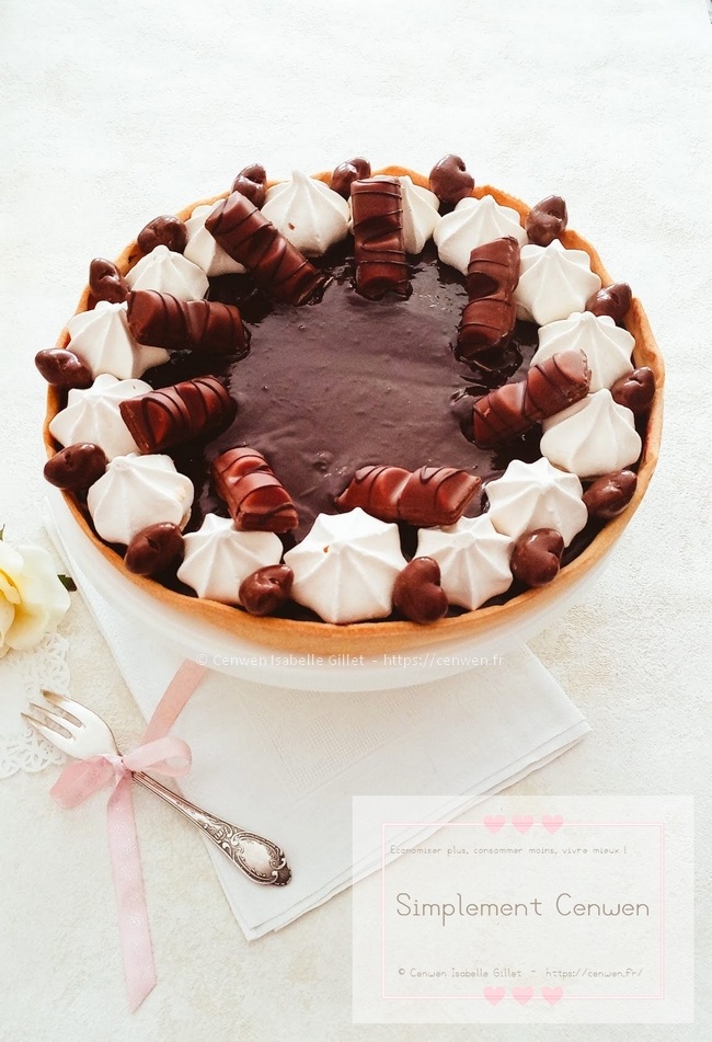 Tarte au chocolat brillante et gourmande